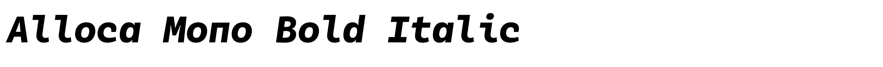 Alloca Mono Bold Italic